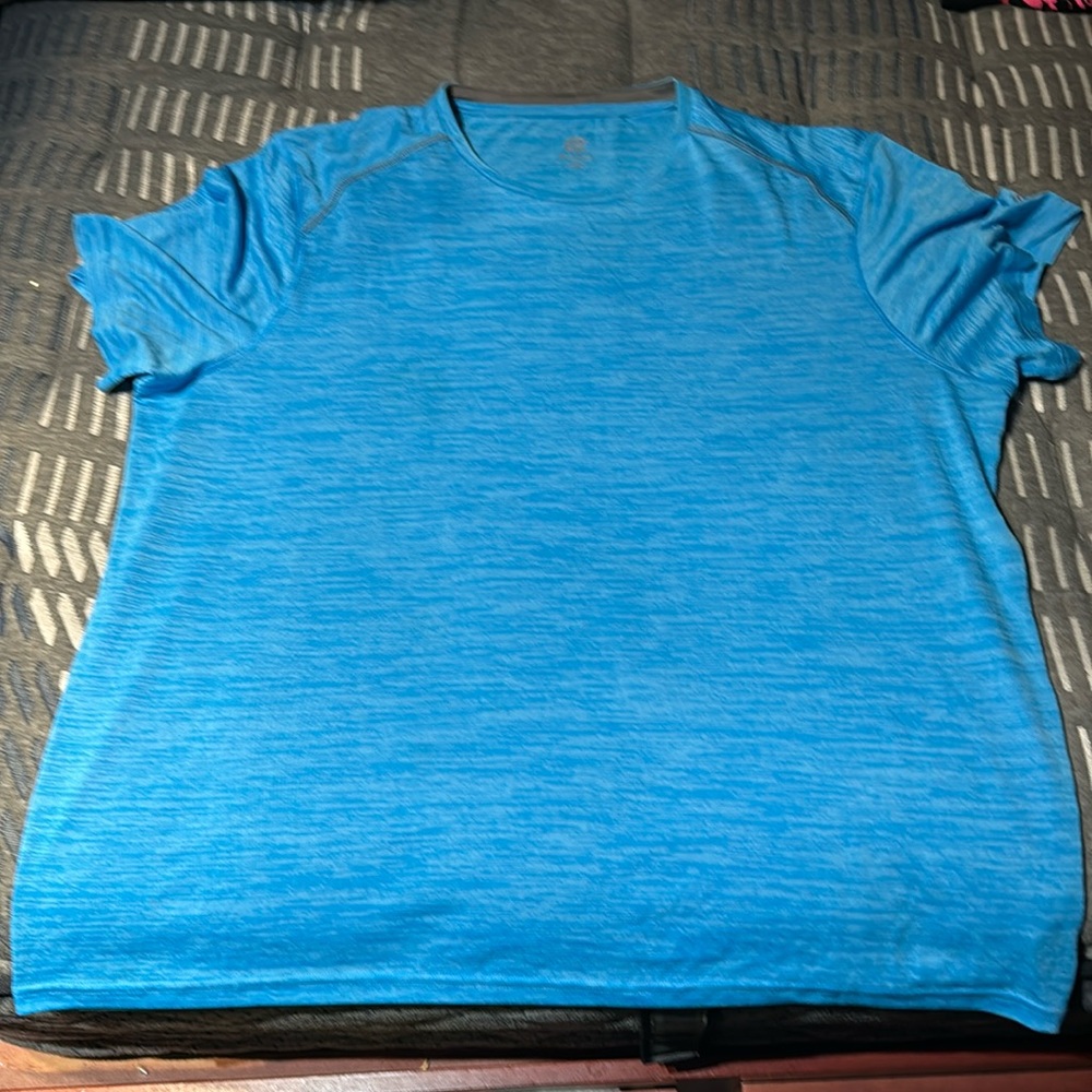 All blue, athletic T-shirt size double XL